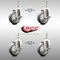 Service Caster 4 Inch 316SS Thermoplastic Rubber Swivel 12mm Threaded Stem Caster Set Brake SCC-SS316TS20S414-TPRB-TLB-M1215-4 - alternate 4